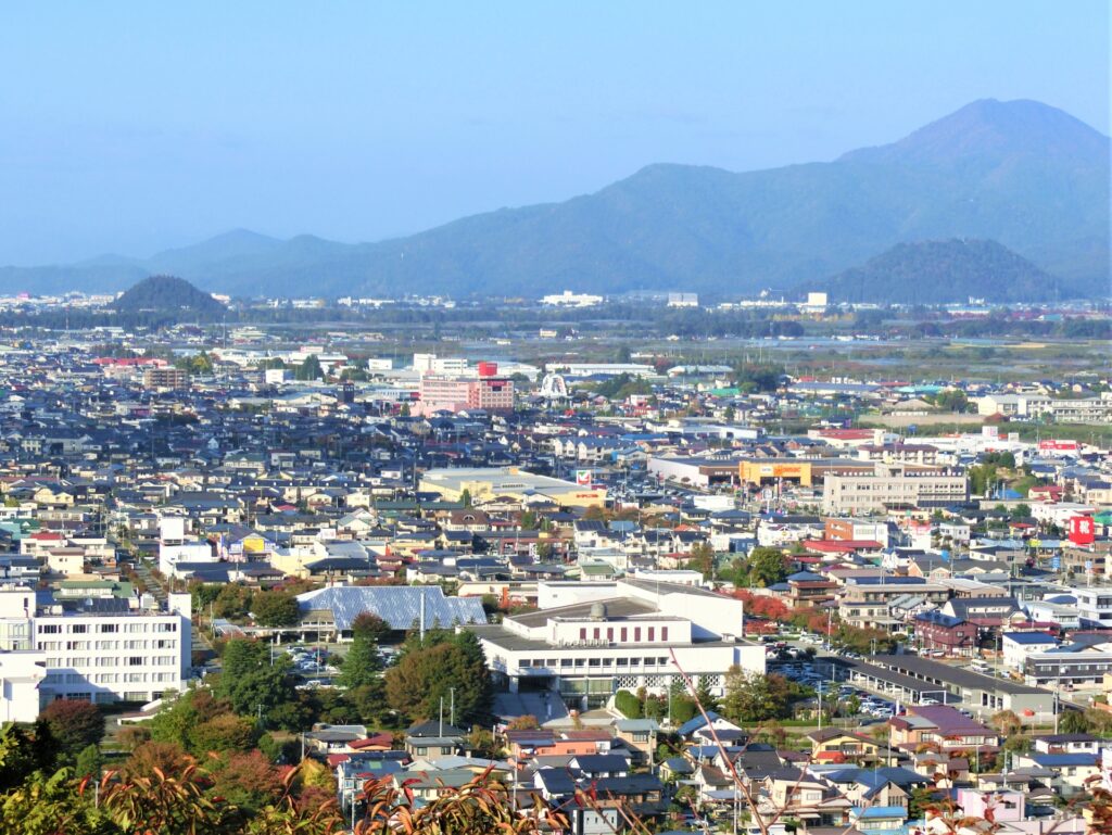 天童市の町並み